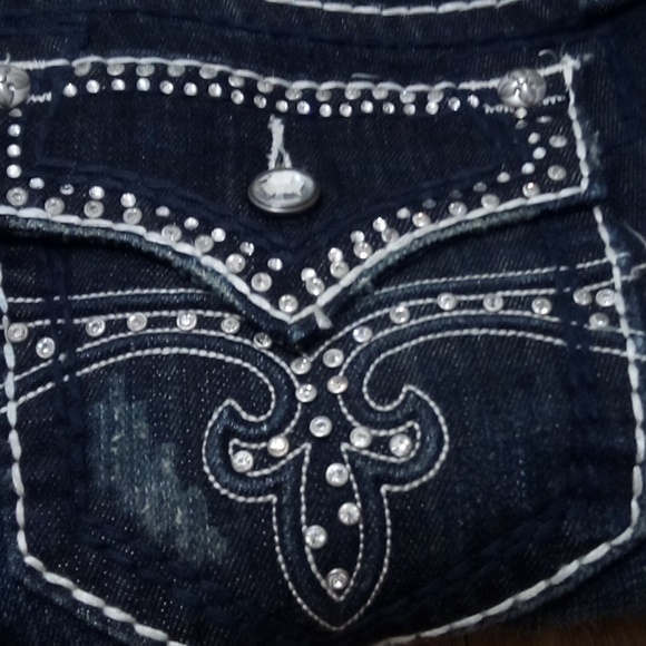 Rock Revival Jeans Women's 30 Easy Boot Embellished Rhinestones NWT 178 USD - Picture 5 of 11